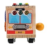 Riuulity Interaktives Aktivitätswürfelbrett, Busförmiges Lernspielzeug...