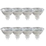 Caldarax 8 Stück MR16 GU5.3 20W 12V Halogenstrahler, Dimmbar 2700K...