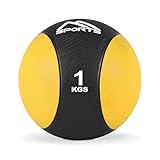 MSPORTS Medizinball 1 kg – Professionelle Studio-Qualität inkl....
