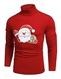 COOFANDY Herren Weihnachtspullover 3D Druck Weihnachts Pullover...