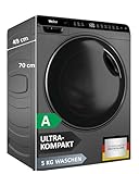 Haier Mini-Waschmaschine 5kg I Ultra-kompakt I 51cm Breite, 70cm Höhe I...