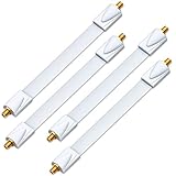 deleyCON 4x Fensterdurchführungen SAT Kabel 17cm Flexibel 26cm Länge...