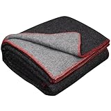 LYHome Merino Decke Wolldecke - Reisedecke Picknickdecke Campingdecke,...