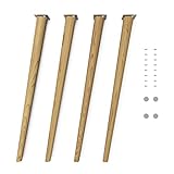 Sossai Tischbeine aus Massivholz Eiche mit Öl-Finish, Clif Round HMF2, 71...