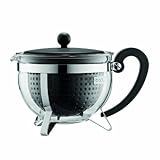 Bodum 1970-01-2 Chambord Teekanne, 1.3 L mit farbigem Plastikdeckel, Griff...