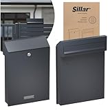 Sillar Durchwurf Briefkasten anthrazit, Postkasten für Zaunmontage,...