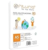 Packung mit 80 g A5-Blättern, 250 Blatt, weißes Multifunktionspapier für...