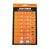 YUGSHNKFC 18 Pieces Alkalin Zell Batterien Set Ag1/LR621 AG3/LR41 AG4/LR626...
