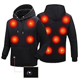 BIAOQINBO Beheizbare Hoodie Jacke für Herren Damen Elektrische Beheizte...