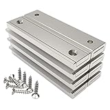 Magnetpro 8 Stück Rechteckmagnete 30 KG Kraft 60 x 13,5 x 5 mm mit Loch...
