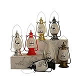 Eieenotee 7-Teiliges Vintage Eid Mubarak Sturmlaterne Ramadan Kohle?l...