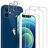 OMOTON für iPhone 12 Panzer Schutz Glas mit Rahmen-Installationshilfe,...