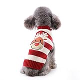 ABRRLO Hunde Pullover Weihnachten Dog Sweater Hundepullover Winter Haustier...
