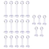 IENHDK 20 Stück Plastik Lippenpiercing Labret Stecker,Piercing...