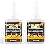 2x50g Holzleim Extra Stark, Holzkleber Wasserfest, Sekundenkleber Gel Extra...