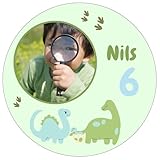 Tortenaufleger essbar mit Wunschfoto und Wunschtext zum Geburtstag Dino...