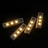 4 Weiss 1x4-Steine/Warmweiß LED-Downlights in Einer Reihe (Vier in einem...