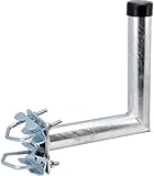 Satix Sat An-Rohr-Halterung 25 cm für Satelliten-Schüssel Stahl...
