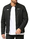 Red Bridge Herren Jacke Übergangsjacke Bikerjacke gesteppt Schwarz XL