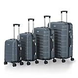 Juskys Hartschale Kofferset Reisekoffer 4 teilig - Zahlenschloss,...
