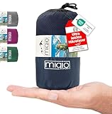 MIQIO® 2in1 Hüttenschlafsack Ultra leicht mit durchgängigem...