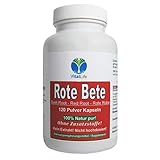 Rote Bete 120 Kapseln Beetroot reines Wurzelpulver [Eisen & Folsäure]...