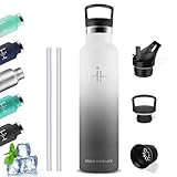 Trinkflasche Edelstahl, Trinkflasche 1l, BPA-Freie, Isolierflasche...