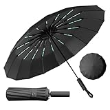 LENDOO Regenschirm Sturmfest,Kompakter Faltbarer Regenschirm sturmfest...