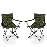 BigDean 2X Faltstuhl Tarnmuster Camouflage Campingstuhl Anglerstuhl mit...