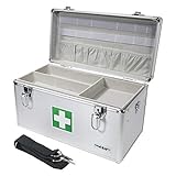 HMF 14701-09 Alu Medizinkoffer, Erste Hilfe Koffer, Tragegriff, 40 x 22,5 x...