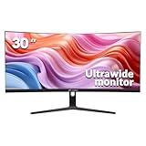 CRUA 30 Zoll Curved Ultrawide Gaming Monitor(2560x1080), 100Hz, 1ms, 1500R,...