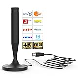 DVB-T2 Antenne Innenbereich – Digitale Zimmerantenne ohne...