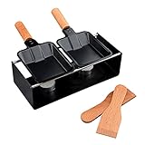 Kompakte Käse-Schmelzpfanne, antihaftbeschichtet, Raclette-Grill, tragbar,...