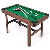 COSTWAY Billardtisch, Billlard Tisch aus Holz mit Zubehör, Pooltisch mit 2...