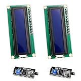 ARCELI 2 Stück 16x2 LCD Modul Display mit I2C Schnittstelle 2x16 Zeichen...