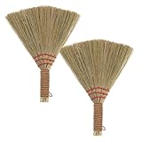 Garneck 2 Stück Handgefertigter Handkehrer aus Miscanthus Kompakter...