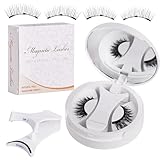 Magnetische Wimpern mit Applikator - Magnet Wimpern Set Natürlich Look |...