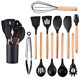 LiangYuanZen Praktisches 12 Küchen Utensilien Set, Silikon und...