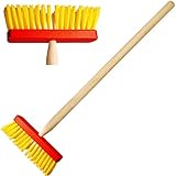 alles-meine.de GmbH Kinder - Besen - aus Holz - gelb/rot - 80 cm lang -...