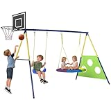AIYAPLAY Schaukelgestell 4-in-1 Schaukel-Set bis 150 kg mit Nestschaukel...