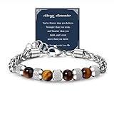 GEMAURA Armband Herren Edelstahl Armbänder für Herren Silber...