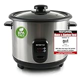 EMERIO automatischer Eco Reiskocher | 1.5L Volumen | Warmhaltefunktion |...
