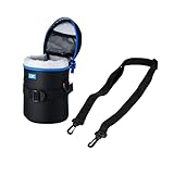 JJC Deluxe Objektiv Tasche mit 1 x Umhängeband, Wasserabweisend, Schwarz,...