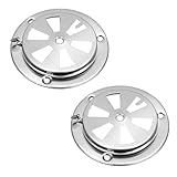 OGANAZI 2 Stück Edelstahl Rund Lüftungsrosette, Silber Rundlüfter...