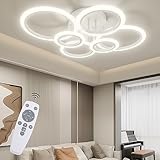 RUYI Modern LED Deckenleuchte Dimmbar mit Fernbedienung 6-Ring...