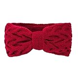 Warme Winter-Stirnbänder mit Schleife, für Damen, Zopfgehäkelt, Turban,...