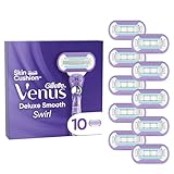 Gillette Venus Deluxe Smooth Swirl Rasierklingen für Rasierer Damen, 10...