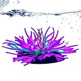 Rurunklee Korallendekorationen für Aquarium, Silikon-Korallenornamente,...