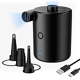 Elektrische Luftpumpe, 4000mAh Akku Pumpe mit 3 Düsen,Wiederaufladbare...