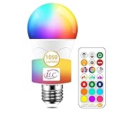 iLC LED Lampe ersetzt 85W, 1050 Lumen, RGB Glühbirne mit Fernbedienung...